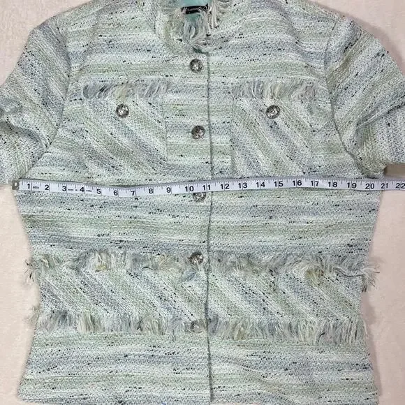 Samuel Dong Eyelash Tweed Jacket Size M - Picture 3 of 7